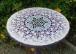 table bistrot, 70 cm diamètre, pied en fonte violet 120 ? retrait sur place